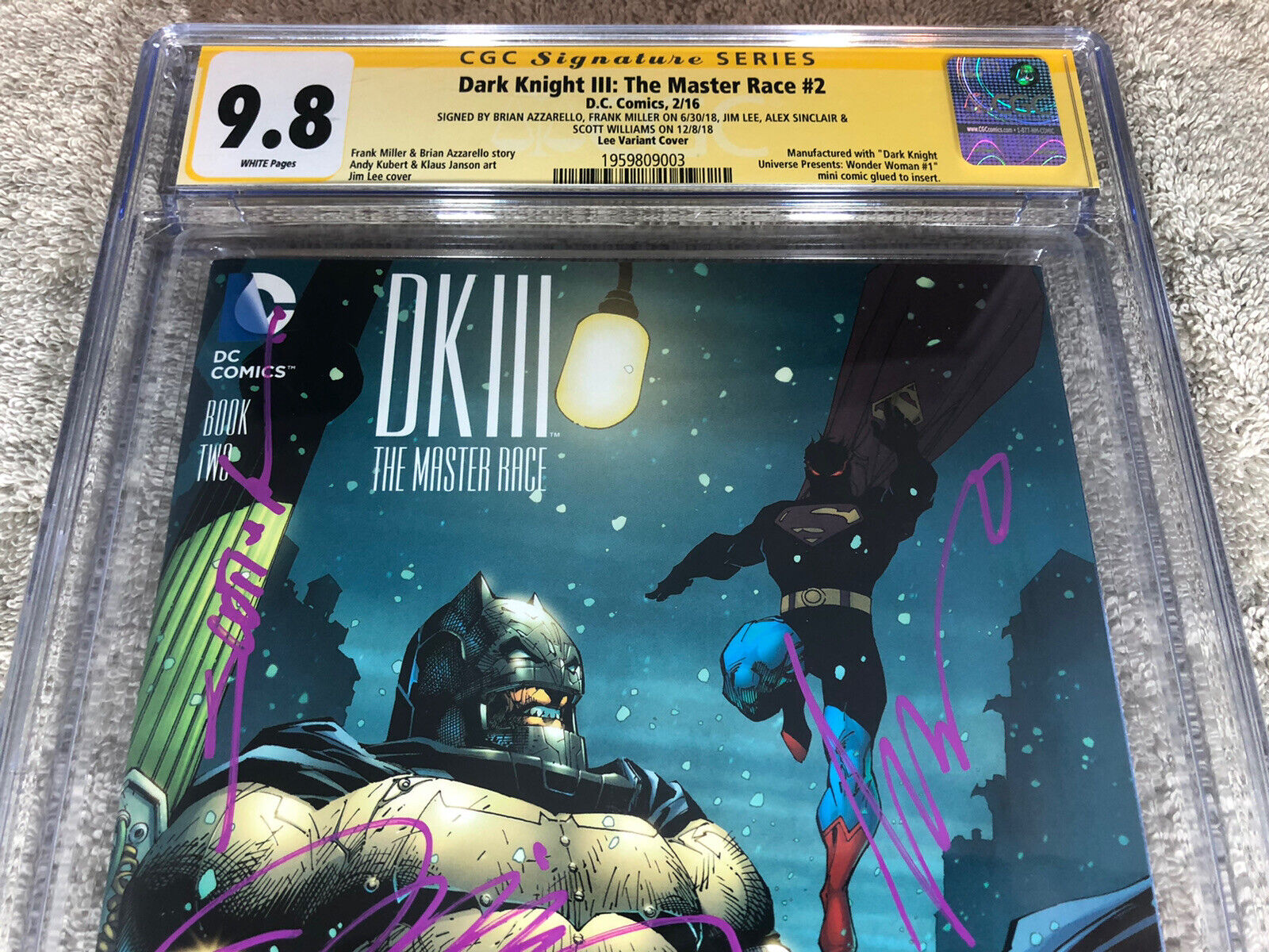 Batman 2 Dark Knight III CGC 5XSS 9.8 Frank Miller Jim Lee 1:500 Variant  2/16 | eBay