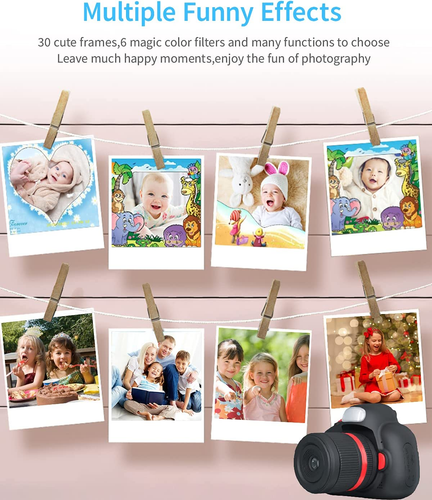 Digital Camera for Kids 3-8 Year Old, Birthday, Toys for Girls, 2.4" IPS Screen - Picture 5 of 12