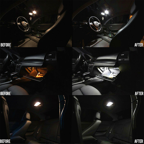 MERCEDES W210 LED INTERIOR KIT FULL PREMIUM 16 WHITE BULBS ERROR FREE - Picture 2 of 12