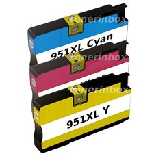 3 Pk 951XL C/M/Y Compatible Ink Cartridge For OfficeJet Pro 8100 8600 8610 8615