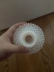 Vintage White Opalescent Hobnail Bottle Bud Vase Candle Holder MCM 5 in — photo 7