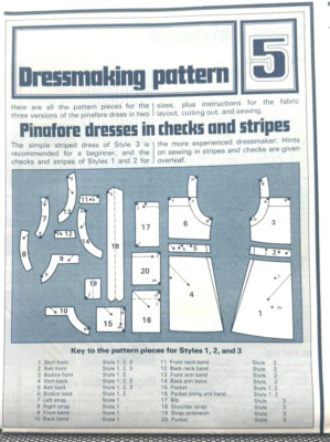 Dressmaking Pattern #5 - Pinafore Dresses (Various Sizes)