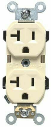 Leviton 051-BR20-I Duplex Buchse, elfenbein Steckdose NEU kostenloser Versand - Bild 1 von 1