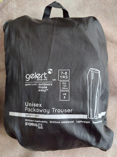 Giacca e pantaloni unisex Gelert bambino nero packaway 7-8 anni - Foto 3 di 13
