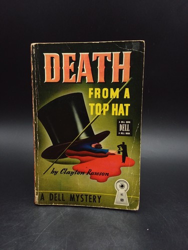Clayton Rawson DEATH FROM A TOP HAT Dell #69 mapback vintage 1945 PB