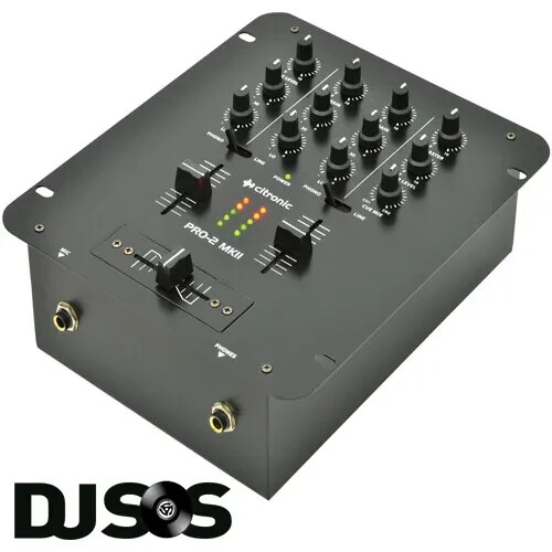Citronic PRO-2 MKII 2-Channel 5-Input 2-Band EQ DJ Mixer Phono or Line or Mic - Picture 1 of 3