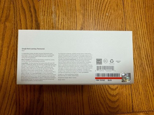 Google Nest Learning Thermostat + 4 sensors - 3rd Gen (T3016US) - Picture 3 of 7