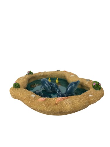 Der blaue Delfin Miniatur-Teich für einen Feengarten. Ein Miniatur-Gartenteich - Bild 7 von 11