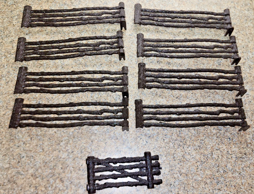 Vintage Marx Western Bar M Ranch 8 perfekt voll intakt Zaunabschnitte & Tor - Bild 1 von 5