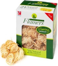 FLAMERS FIRE LIGHTERS NATURAL FIRELIGHTERS BARBECUE BBQ 3 X 24 PIECE BOXES 5.00 per lighter
