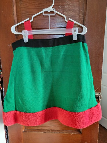 NUEVO CON ETIQUETAS NOBO Juniors Para Mujer XL 15/17 Verde Rojo Negro Elfo Suéter Top Falda Conjunto - Imagen 4 de 7