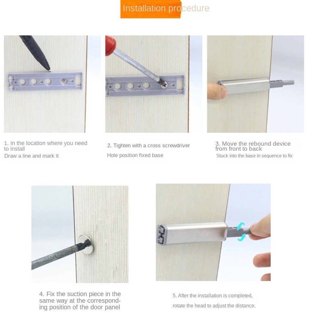 Rebound Device Catches ABS Door Hardware Push Latches eBay