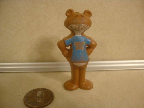 Vintage General Cereal Premium Sugar Bear Mini Fig Figure Toy 1988 Golden Crisp! - Picture 1 of 4