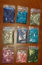9 Bags of Glitter Great for Slime or Crafts Many Colors NEW