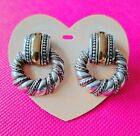 New! Over 30 Pairs Sold! Brighton Rare 2~Tone Bordeaux Doorknocker Earrings