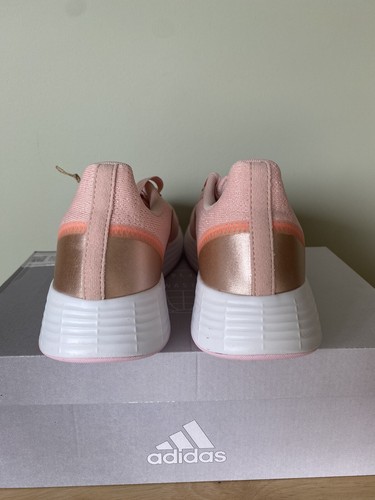 Adidas Womens QT Racer Sport Running Shoes Sneakers Rose Gold/Pink Sz 8 - Picture 6 of 9