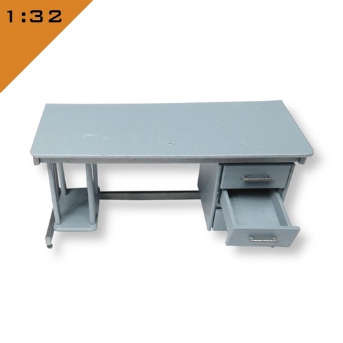 1x 3D printed OFFICE DESK WITH DRAWERS 1:32 scale Interior Furniture Diorama - Picture 2 of 8