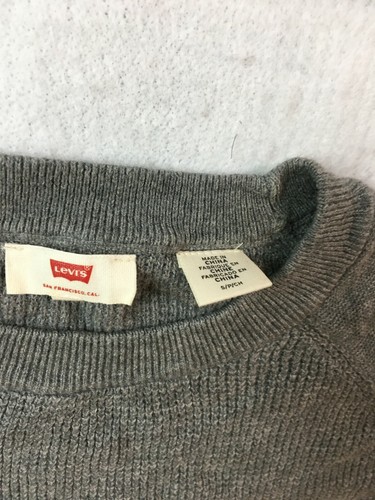 Levi Grey Long Sleeve Sweater Mens Size S/P/CH - Picture 4 of 7