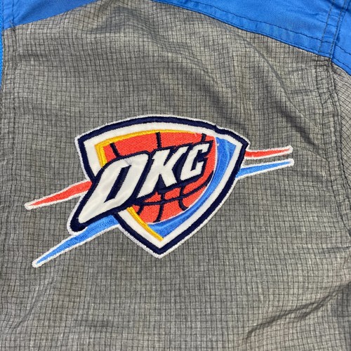 OKC Oklahoma City Thunder NBA Windbreaker Jacket Mens Small Hooded Vented - Picture 3 of 15