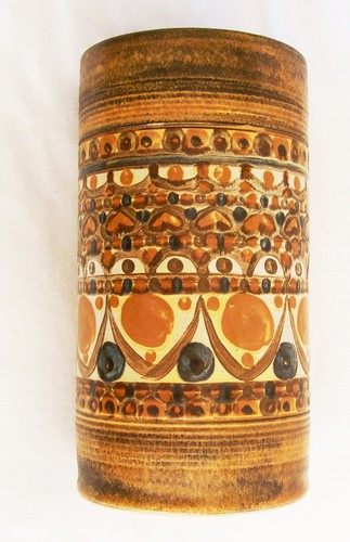 Denby Minaret Vase David Yorath signed ACP Audrey Cole Parker 9 inch 1970s vgc - Picture 2 of 7