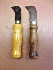 2 Vintage Carpet/Linoleum Knives Red Devil # 4608 & Unbranded Both 8" Long Clean