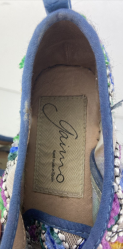 Zapatos alpargata Gaimo para mujer de plataforma de tacón bajo bordados con cordones, Reino Unido 2, en muy buena condición. - Imagen 2 de 13