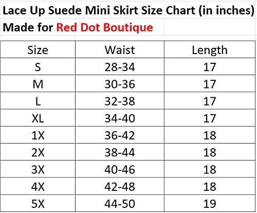 980 - Übergröße Schnürung hochtailliert Kunstwildleder Split Stretch Minirock Kleid - Bild 14 von 14