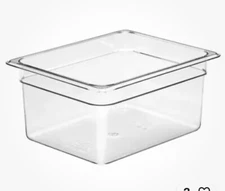 Cambro Camwear Half Size 6” Deep Food Prep Storage Containers 6 Ea Case 26CW135