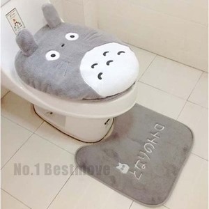 New Cute 3Pcs Totoro Toilet Seat Cover Cartoon Bathroom Lid Mat Set ... New Cute 3Pcs Totoro Toilet Seat Cover Cartoon Bathroom Lid Mat Set ...