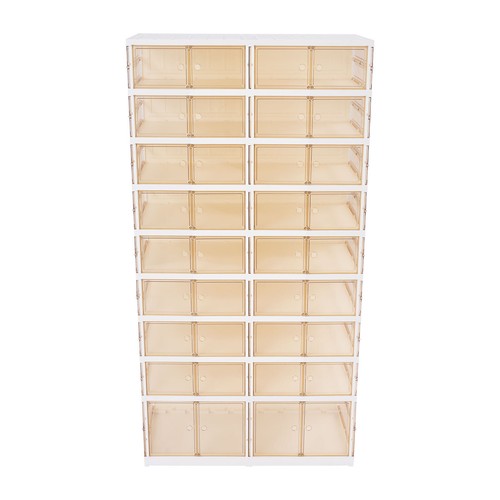 Shoe Rack, Stackable Clear Shoe Storage Boxes, Shoe Cabinet Bins - Picture 8 of 22