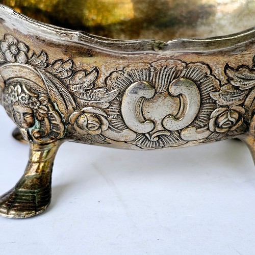 Vintage Corbell & Co Repousse Silver Plate Sugar Bowl Double Eagle Handle M572.2 - Picture 8 of 15