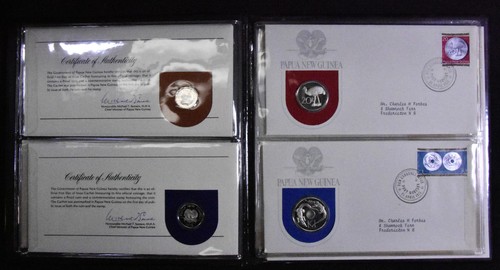 PAPUA NEW GUINEA 1975 6 PROOF COIN FIRST DAY COVERS  THE COINS AND STAMPS  A9 - Bild 3 von 4