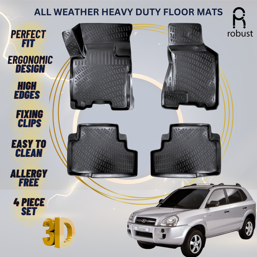 Floor Mats Liners For Hyundai Tucson 2004-2009 All Weather Heavy Duty Car Rugs - Bild 1 von 9