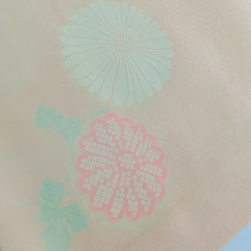 Pink Serenity #B 13.5x52 Vintage Nagajuban Silk Japanese Kimono Fabric NJ29 - Picture 1 of 9