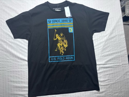 U.S. Polo ASSN Mens Large L Black Shirt Short Sleeve NWT - Picture 3 of 9