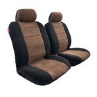 Sheepskin Black Front Car & Truck Seat Covers