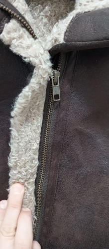 Cripple Creek Ranchwear Vest Size L Faux Leather Faux Fur Full Zip Up Western - Picture 5 of 8
