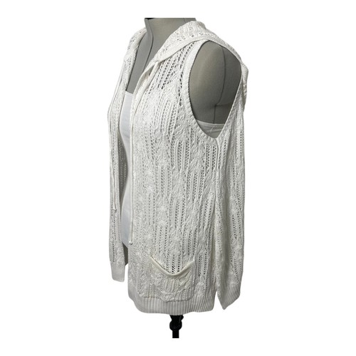 Sudadera con Capucha River Island Mujer Jumpe Encaje Camisola Talla 14 Color Blanco Sin Mangas - Imagen 4 de 18