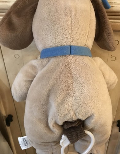 Carter’s Child Of Mine Brown Musical Puppy Dog Pull Plush Spotted Stuffed Dots - Picture 4 of 6