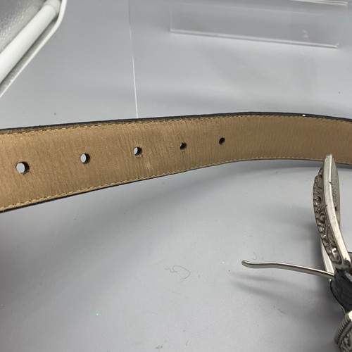 Brighton Size 28Small Black Leather Belt B4703 - Picture 6 of 11