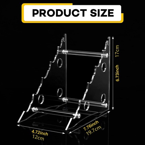 2x Espositore Coltelli Acrilico Trasparente Rack Lama Coltelli Collezione Portaoggetti - Foto 2 di 7