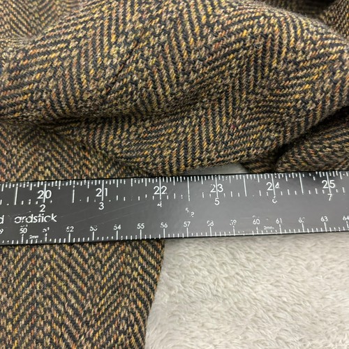 Blazer lana vintage Stafford uomo 42L marrone spina di pesce lana di agnello monopetto - Foto 14 di 23