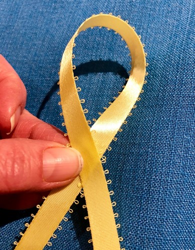 Yellow Maize Satin Picot Ribbon 3 / 8" x 50 yards Bulk Craft Made in USA - Picture 3 of 5