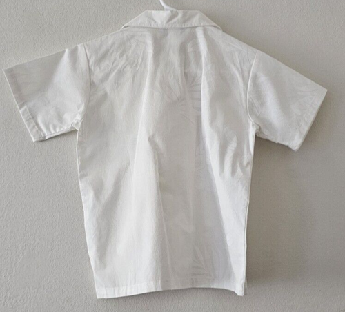 Pacific Legend Forever Hibiscus Boys All-White Hawaiian Shirt Small (Sz 8) NWT - Picture 7 of 7