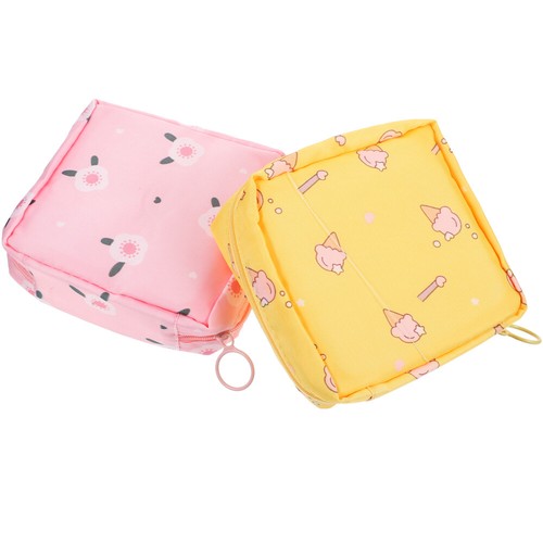 2PCS Girls Menstrual Pad Bag Portable Tampon Pouch Sanitary Napkin Pouch - Picture 12 of 12