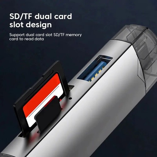 Lecteur de Carte Adaptateur Carte Memoire Micro SD 6 en 1 Card Reader 3.0 USB - Zdjęcie 4 z 12