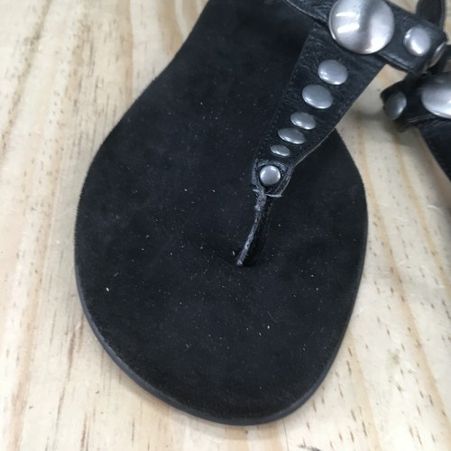 Aerosoles Sandals Womens 9.5 Chlambake Slingback Black Leather Casual Studded - Picture 12 of 15