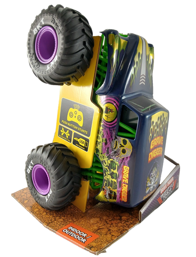 Grave Digger FREESTYLE FORCE Wheelie-Balancing RC Monster Truck Stunt Toy NEW! - Picture 9 of 13
