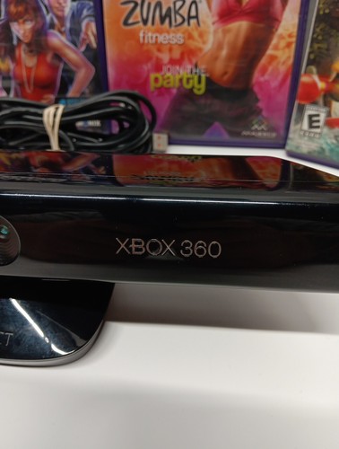 Microsoft 1414 Xbox 360 Kinect Sensor Bar And 4 Games Dance Central 3 Wipe Out 2 - Picture 3 of 24