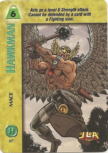 Marvel OVERPOWER Hawkman SET JLA char 5 sp Katar Blade Winged Warrior Cestus - Picture 4 of 7